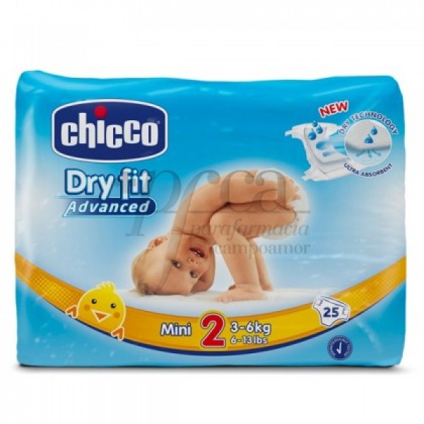 CHICCO PAÑALES T2 SOFT MINI 3-6KG 25 UDS