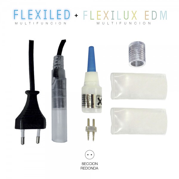 Alimentador-conector tubo flexilux 2 vias edm