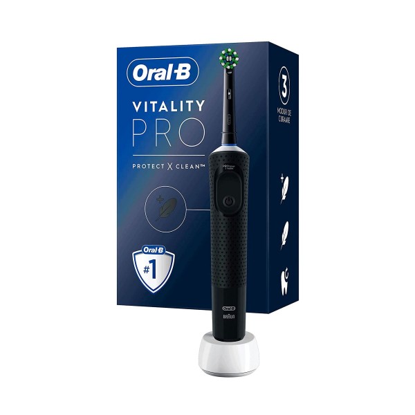 Braun oral-b vitality pro negro /  cepillo de dientes eléctrico recargable / tecnología de limpieza 2d