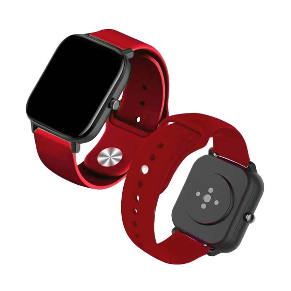 Jc correa silicona rojo / amazfit 20mm / cierre hebilla