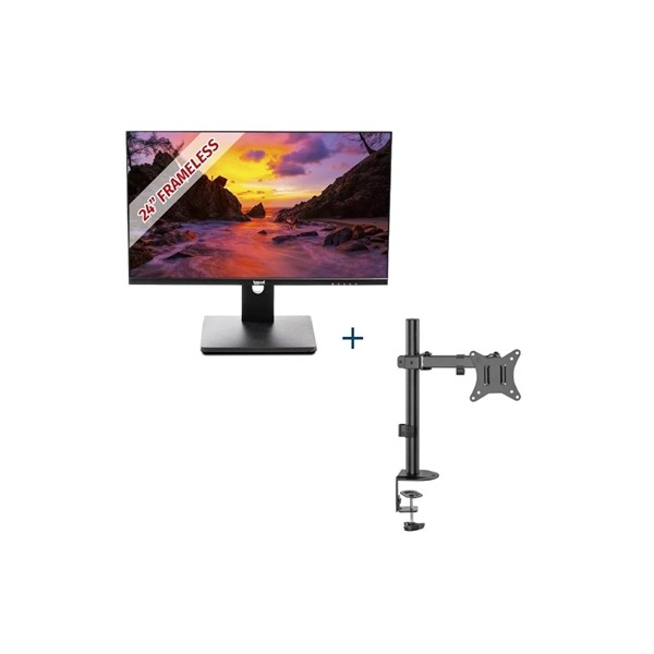 Iggual pack bundle monitor 24" + soporte spm01