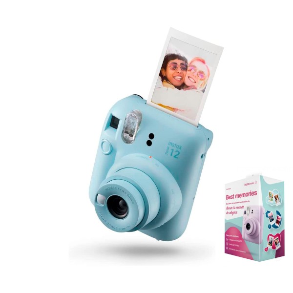 Fujifilm kit best memories instax mini 12 pastel blue / cámara instantánea